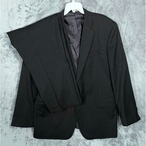 Brooks Brothers Madison 2 Piece Suit Mens 46L Gray Jacket Blazer Wool Pants W41